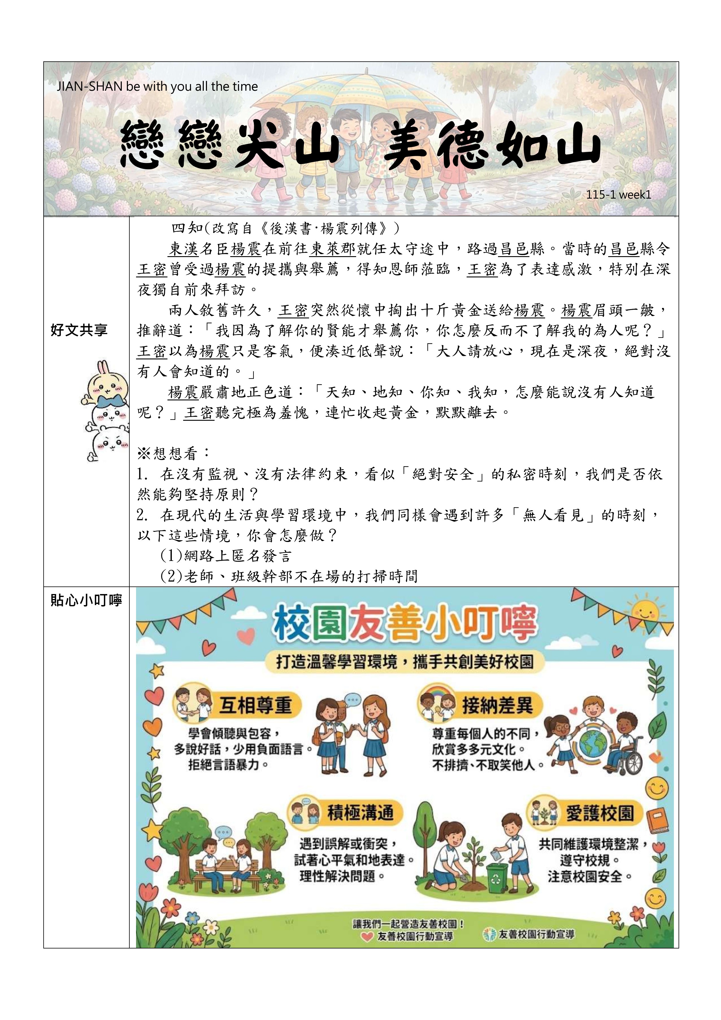 115-1第一週