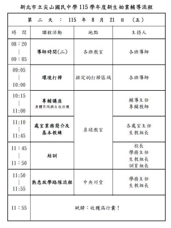 新生始業輔導流程2
