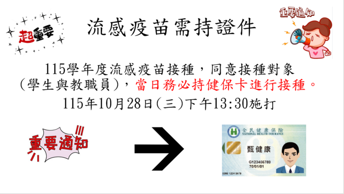 務必攜帶健保卡