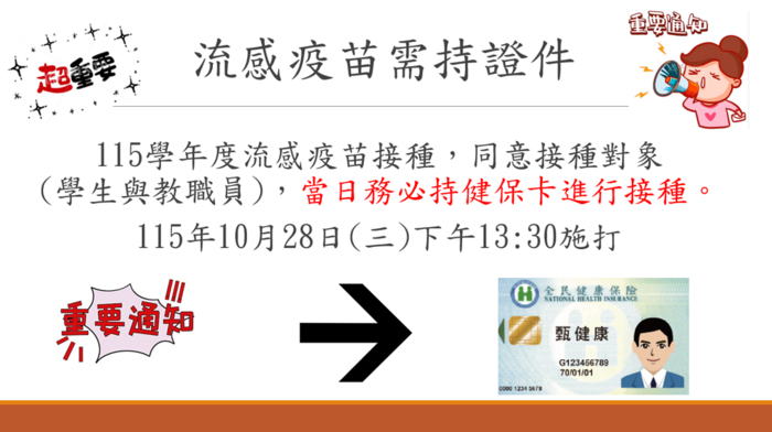 務必攜帶健保卡